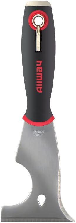 ALLWAY SXG1 8-IN-1 - Multiherramienta de pintor de agarre suave con extremo de martillo y punta de destornillador