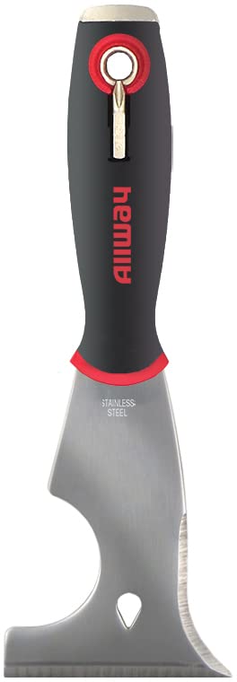 ALLWAY SXG1 8-IN-1 Soft Grip Painter's Multi Tool with Hammer End and Screwdriver Bit