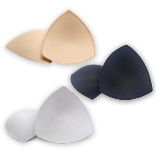BIRLOZA 3 Pack Almohadillas para Sujetador Rellenos Extraíbles para Bikinis Sujetador Deportivo Push up Semicírculo Recomendabe para Copa B/C