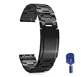sdSDGrw cinturino per orologio, Cinturini da polso QuickFit con cinturino leggero in lega di titanio(Black,22mm)