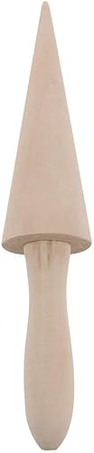 Miniatura 7 de Molde de cono de helado, rodillo de madera de cono de gofre, rodillo de pizzela, moldes de cuerno de crema de madera, decoración de pastelería,