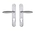 Price comparison product image Bricard 984051 Set of Zamak Handles on Sketch Plate for Front Door (for European Cylinder), Silver
