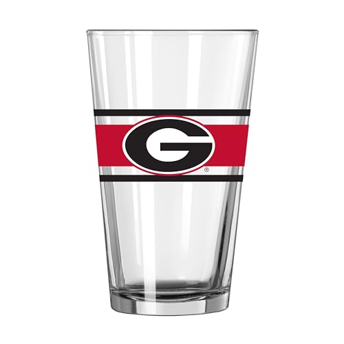 Image of Logo Brands NCAA 16 oz Pint Glass - Durable Glass With Bold Team Color- Chip-Resistant Rim Drinkware For Fans, Tailgates, Home Bars & Everyday Use