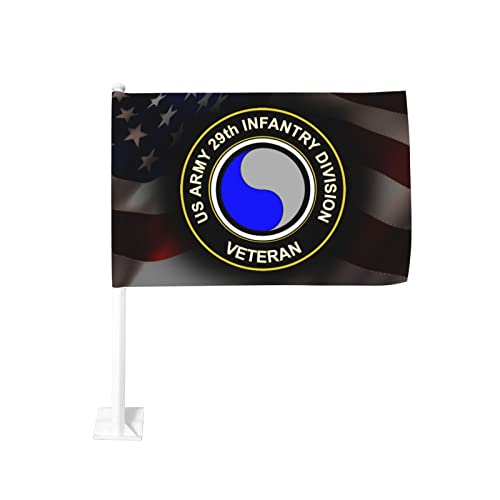 US Army Veteran 29th Infantry Division 100% Polyester Fabric With Printing For Indoor Outdoor Decoration