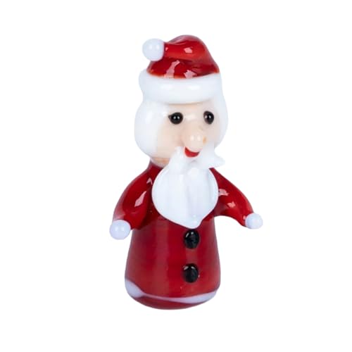 Image of Msioytog Additional Glass Snowfigure Statue Christmas Decoration Artisanal for Indoor Car Holiday Celebratory Display Artisanal Glass Christmas Garnishes