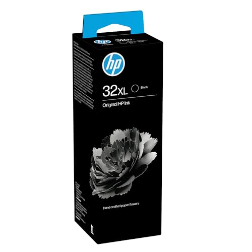HP 32XL 1VV24AE, Flacone di Inchiostro Termico Originale, Elevata Capacità da 6000 Pagine, Compatibile con Stampanti senza Cartucce Smart Tank 100, 300, 400, 500, 600, Nero