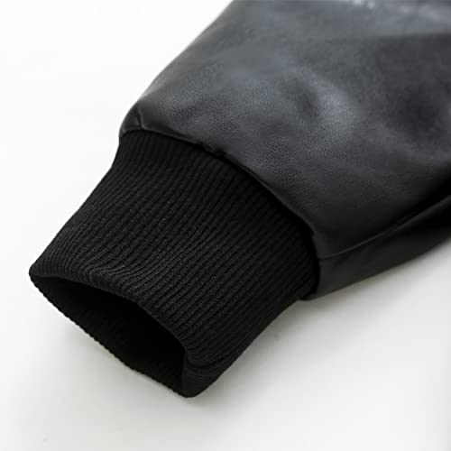 Boys' Outerwear Jackets,Kids Faux Leather Jacket, children's motorcycle Faux leather zipper coat4