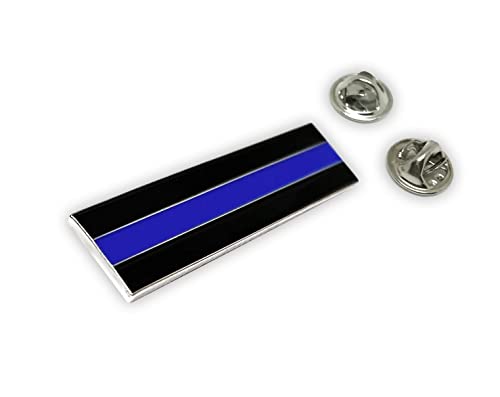 Blue Thin Line Bar Lapel Pin USA American2