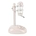 NOENNULL Height Adjustable Pet Water Dispenser, 500ml Automatic Standing Water Bowl for Puppies, Kittens Small Dogs Anti-Spill Feeder with Stable Base (Beige)