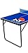 Park & Sun Sports Indoor/Outdoor Mini Table Tennis Table with 2 Rackets/Paddles and Balls, Blue, 60 x 30 x 3/8 in