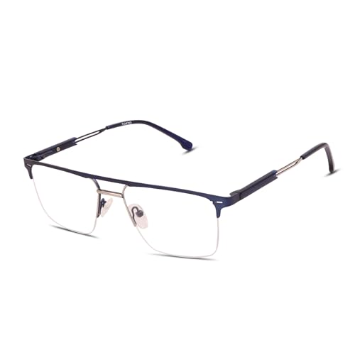 Image of Teen & 20 Rectangle Eyeglasses Frame for Men & Boys - Classic Half-Rim | Stylish & Lightweight Spectacle Frame | Durable Eyewear for Office, Study & Daily Use - TK9004