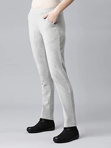 Image of GO COLORS Solid Corduroy Treggings for Women | Warmtech, Mid Rise, Side Pocket
