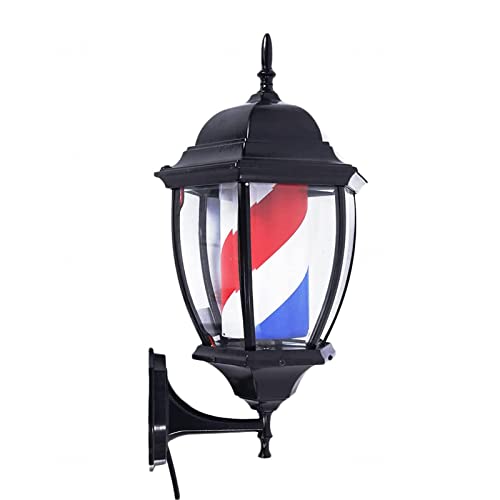 Poste de barbería al Aire Libre, Ahorro de energía, Poste de barbero Exterior Profesional, decoración de la habitación de barbero Poste de barbero Iluminado al Aire Libre,D