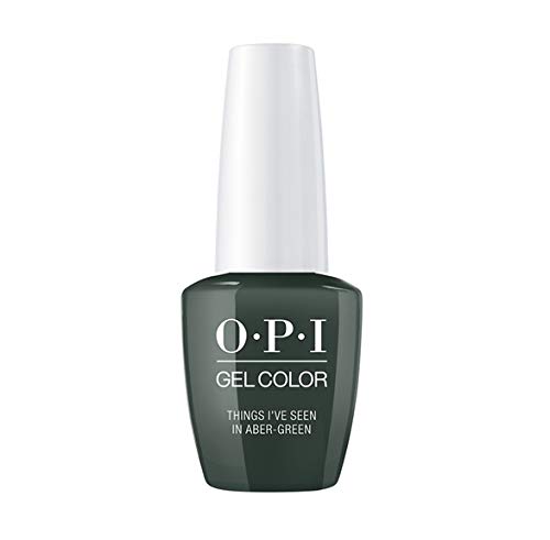 OPI Gelcolor Things I've Seen in Aber Green manicura verde oliva para lucir en eventos