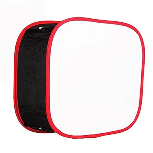 Srutueo Portable Collapsible Softbox LED Light Panel Diffuse Light Room Lighting Modifier for LED Light, Black&Red, 500247213