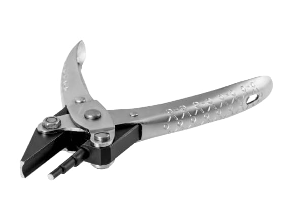 3-Step Round and Concave Parallel Pliers, 140mm, 3-4-5 mm Loops, Jewellery Making Tool with Spring