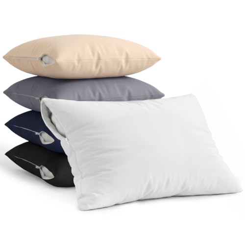 Fundas De Almohada Impermeables con Cremallera, 50 x 80 cm, Juego De 2