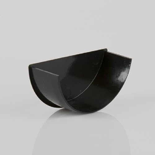 Brett Martin Internal Stopend for 112mm Roundstyle half-round Gutter system BLACK BR046B