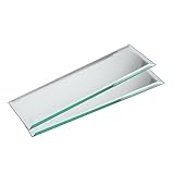Soulscrafts Beveled Mirror Tile, 3x12 Inch Mirror Subway Tiles for Kitchen Backsplash Bathroom Shower Wall 24 Pcs, 6 SQ.FT