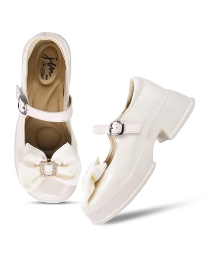 Image of JM LOOKS Women Platform Mary Jane Shoes with Chunky Sole and Bow Accent