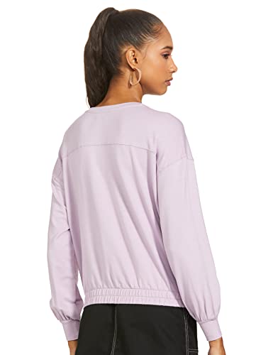 Image of Max Viscose Women Solid Round Neck Sweatshirt