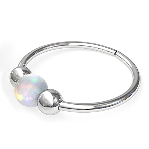 Silver Belly Button Ring - 20 Gauge Tiny Belly Button Hoop Piercing - Hypoallergenic Belly Jewelry Women Men Unisex