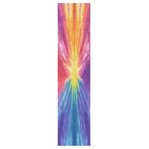 CEBUGI Colored Tie-dye Skateboard Grip Tape 44x10in Waterproof Tear-Proof Longboard Grip Tape Bubble Free Non-Slip Scooter Grip Tape for Girls Boys