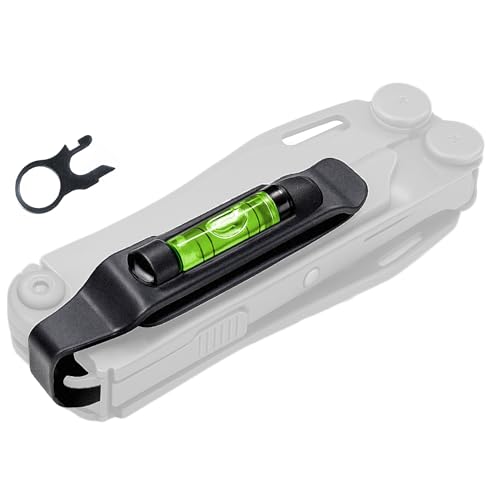 Galvanox Pocket Clip for Leatherman with Built-in Level and Quick Release Lanyard Ring, Fits Charge/Wave/Surge Multitool Models and more, Durable Carbon Steel (Black)