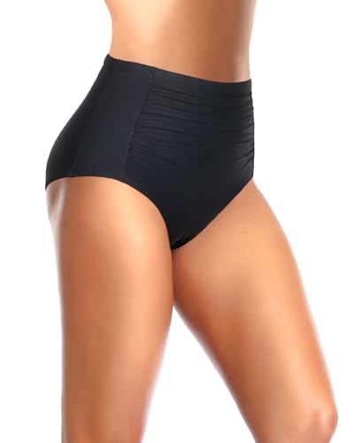 Tempt Me Women High Waisted Bikini Bottoms Tummy Control Swimsuit Bottoms Ruched Bathing Suit Bottom4