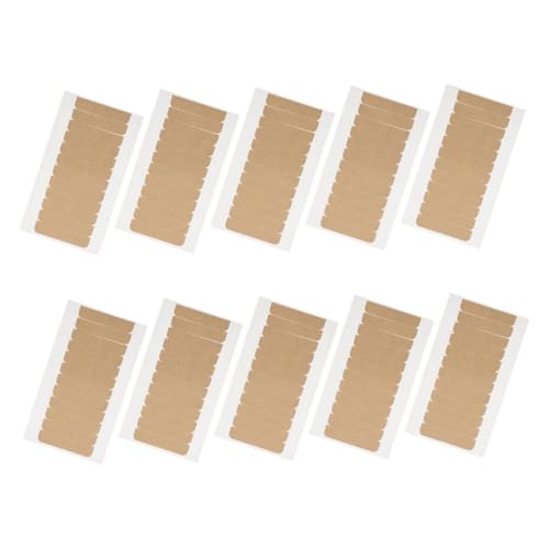 LckCryspho かつら両面テープ 10個入り ? 強力接着 防水設計で自然な装着感、ヘアエクステやウィッグの固定に (ライトブラウン)