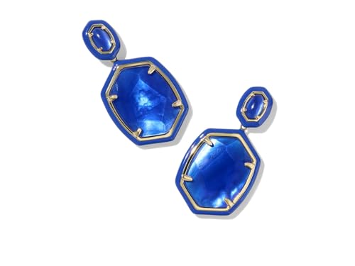 Kendra Scott, Women's, Daphne Enamel Frame Drop Earrings, Cobalt Blue Illusion, One Size