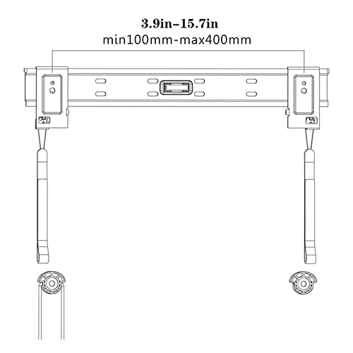 Support mural fixe pour téléviseur à profil bas avec cordon de serrage - 5