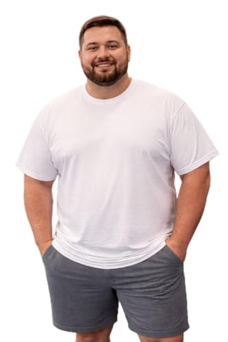 Image of MC BIG & TALL Men's Big and Tall T-Shirts - Stretch Cotton Crewneck T-Shirt Sizes 3X-10X - Durable & Breathable Everyday Tee