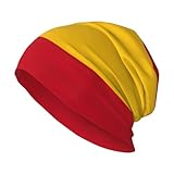 hgnbcsa Gorro unisex con la bandera de España, gorro elástico de doble capa para todas las estaciones, a la moda, al aire libre, color negro