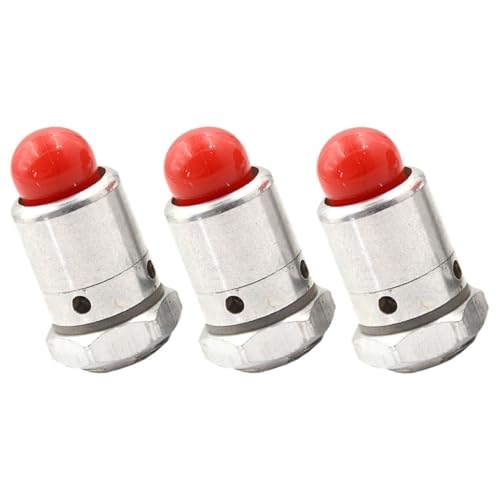 MOBUTOFU Juego de 3 Válvulas de Seguridad de Aleación de Aluminio Plata, Compatibilidad y Fácil de Reemplazar para Cocina al Vapor