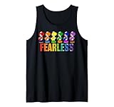 Super Mario Bros Pride Yoshi Fearless Rainbow Line Up Tank Top