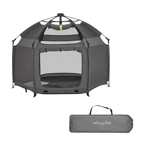 Dream On Me Pop Up Children Playpen Easy Set-Up- Indoor Play House and Outdoor Play Tent with Canopy Cover