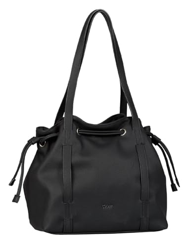 Gabor bags Malu Damen Shopper Umhängetasche Reißverschluss Mittelgroß Schwarz