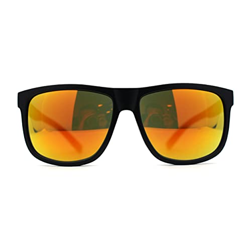Image of SA106 Mens Kush Classic Matte Black Frame Sport Horn Rim Sunglasses