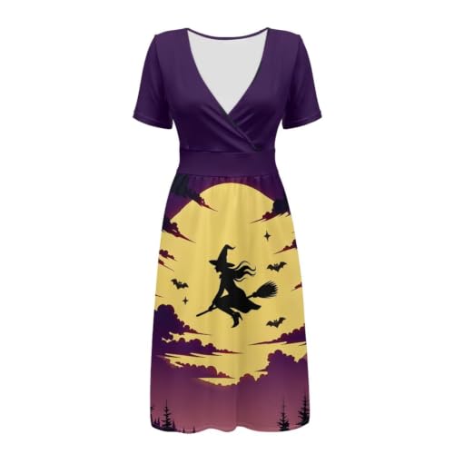 Image of Women's Summer Dresses Short Sleeve Formal Dresses with Pockets