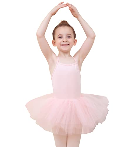 Tancefair Filles Ballet Robe Ballet Justaucorps Tutu Robe Camisole Coton Ballet Tenue Danse Justaucorps Costume Dancewear avec Tutu Jupe Cover