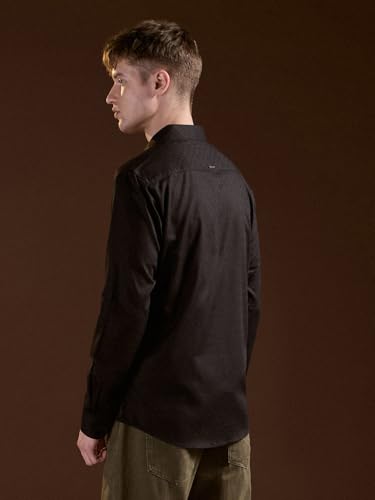 Image of THE BEAR HOUSE Men's Pure Cotton Solid Slim Fit Shirt