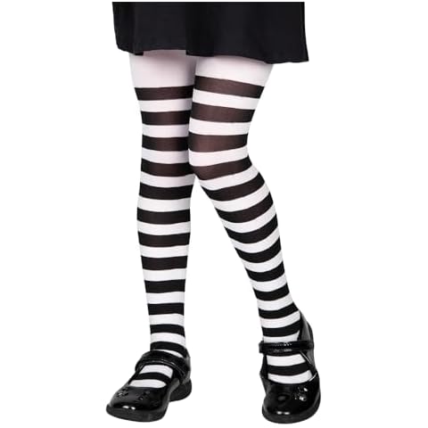 Wicked Costumes Kids Black & White Tights Cover