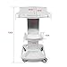 Beauty Rolling Trolley Cart, Aluminum Alloy Trolley Stand with Universal Wheel Hair Salon Mobile Cart Beauty Instrument Storage Tray Large Load 33lbs (White)