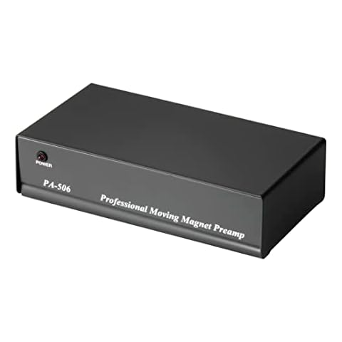Hama Stereo Phono-Vorverstärker PA 506 (für Plattenspieler, inkl. Netzadapter 230V/50Hz, 3000mA, Cinchkabel 0,9 m) schwarz Cover