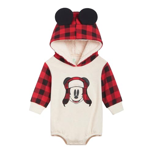 Disney Mickey Mouse Fleece Matching Family Pullover Hoodie & Bodysuit Newborn to Adult Sizes (0-3 Months - 2XL)