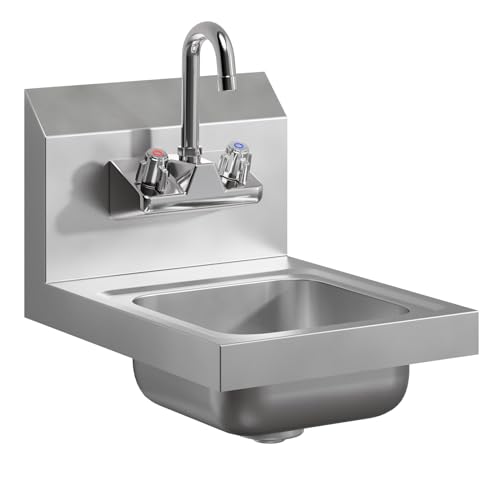 AmGood Stainless Steel Wall Mount Hand Sink 12