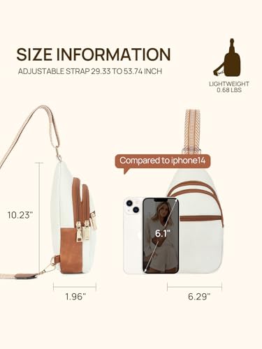 Image of Telena Sling Bag for Women Crossbody Fanny Packs for Women Leather Sling Chest Bag