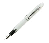 Lanxivi Jinhao 159 Fountain Pen Snow White Color Silver Trim with Pen Pouch