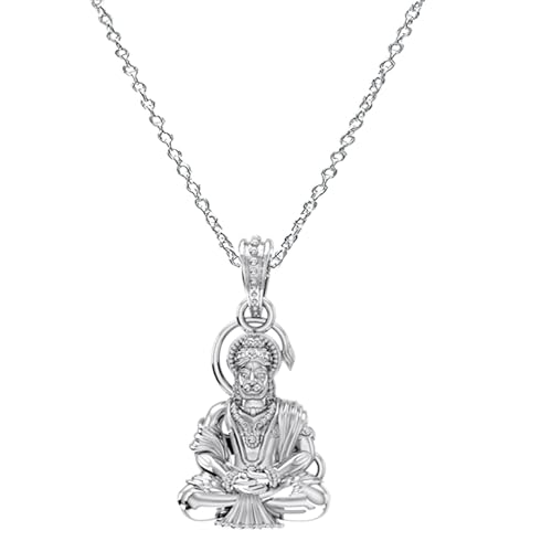Médaillon Hanuman bonne santé et richesse en argent, cadeau idéal